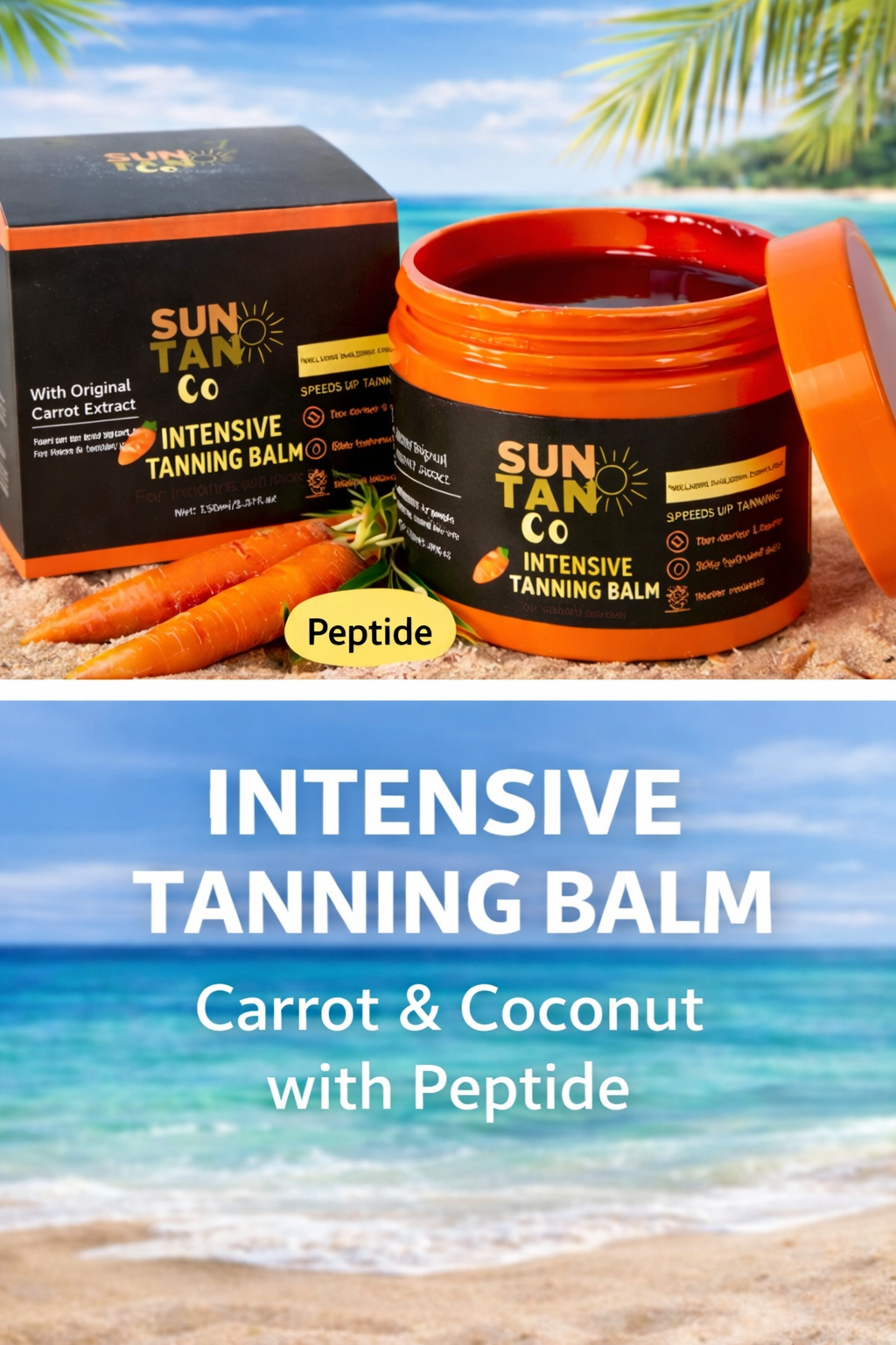 NEW! CARROT BALM WITH PEPTIDE ADDITIVES FOR EXTREME TANNING